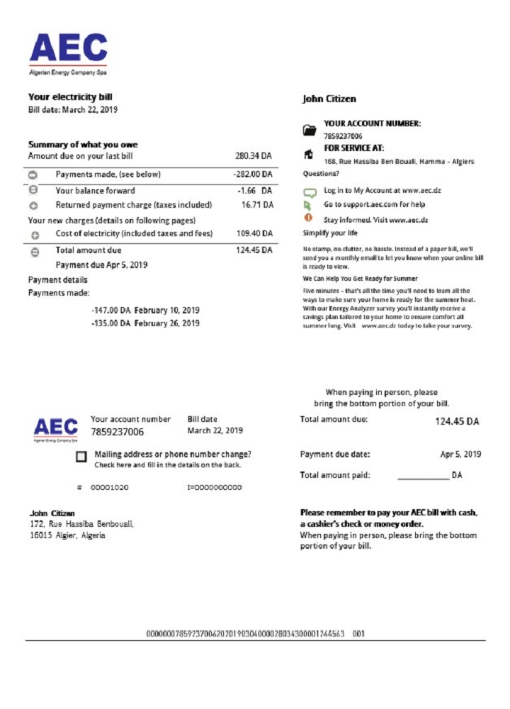  Minol USA business utility bill 